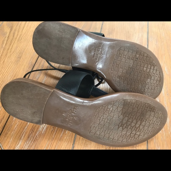 Kate Spade Black Carolina Sandals Size 9 - Picture 7 of 8
